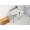 Kingston Brass 30 Carrara Marble Console Sink with Stainless Steel Legs, Marble WhitePolished Nickel LMS30M86ST - alternate 5